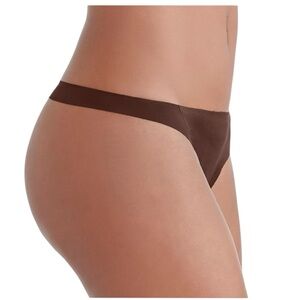 Vanity Fair NWT Next To Nude Tagless Thong Invisible Panties Brown Size 7